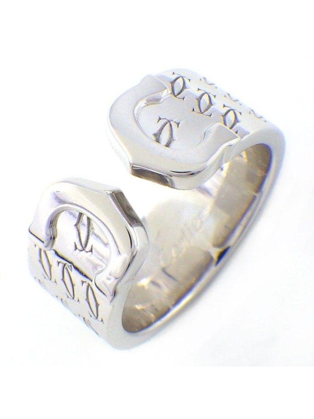 Cartier Ring C2 2C Happy Birthday Holiday Season Limited Model 18k White Gold
